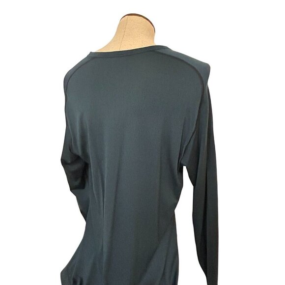 Lululemon Mens Metal Vent Tech Long Sleeve Henley Shirt Blue L XL - Picture 4 of 5